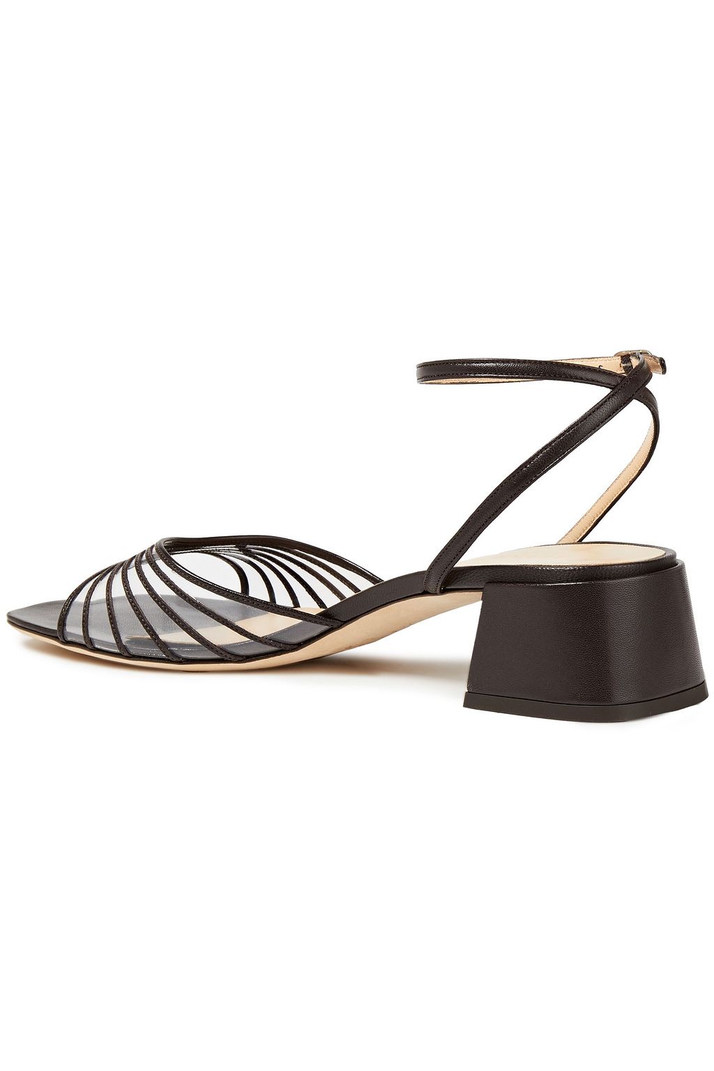 BY FAR Anna leather and PVC sandals