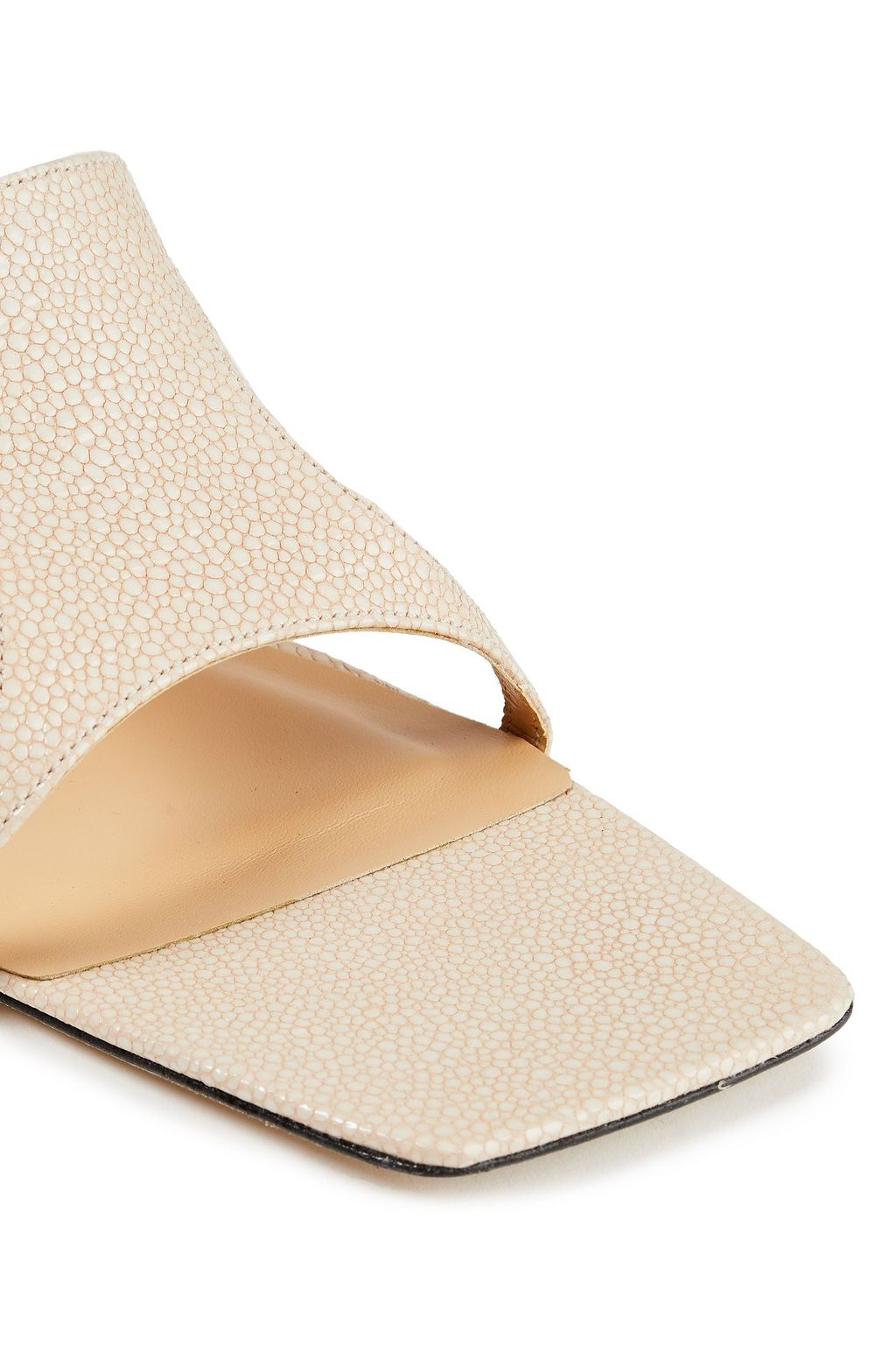 BY FAR Cruz stingray-effect leather mules