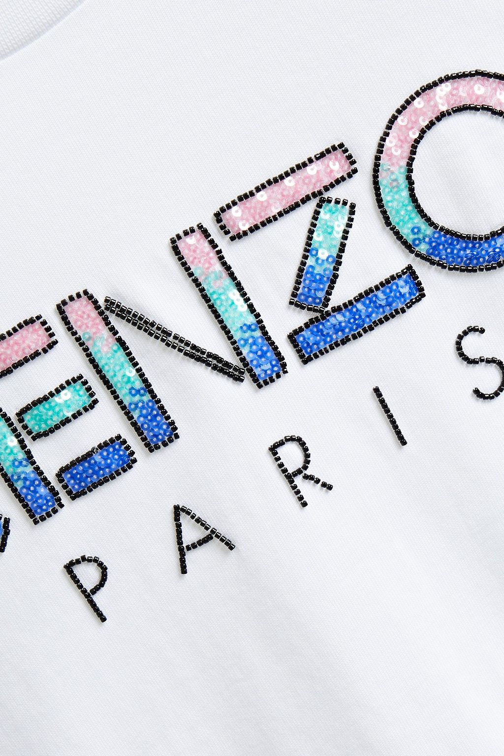 KENZO Embellished cotton-jersey T-shirt
