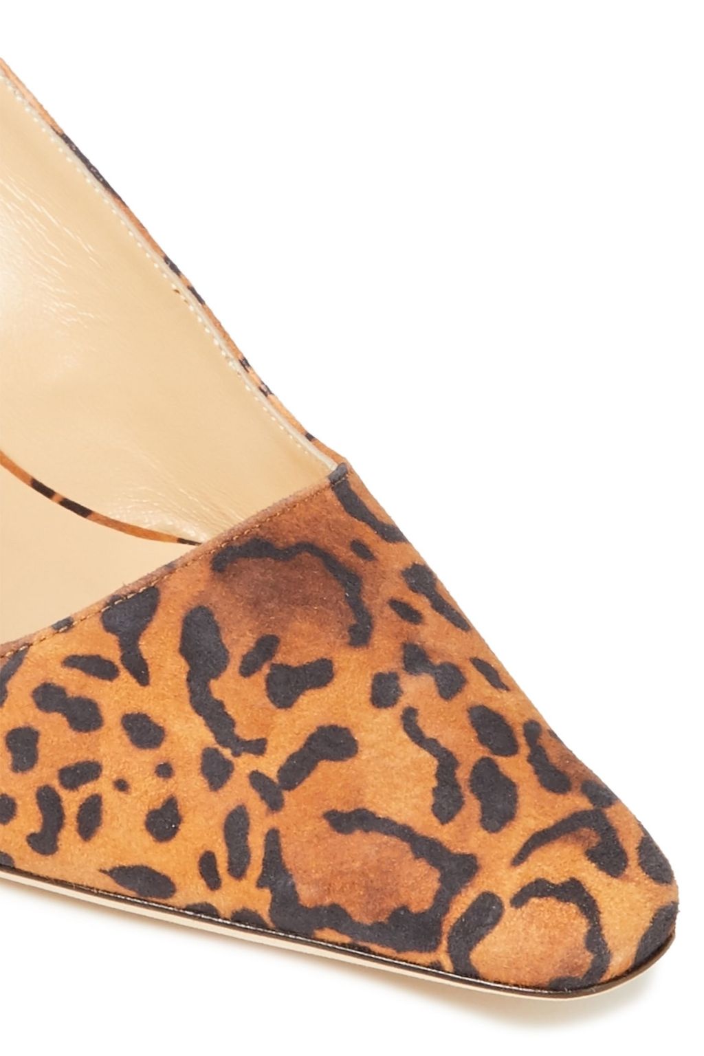 BY FAR Diana leopard-print suede slingback pumps