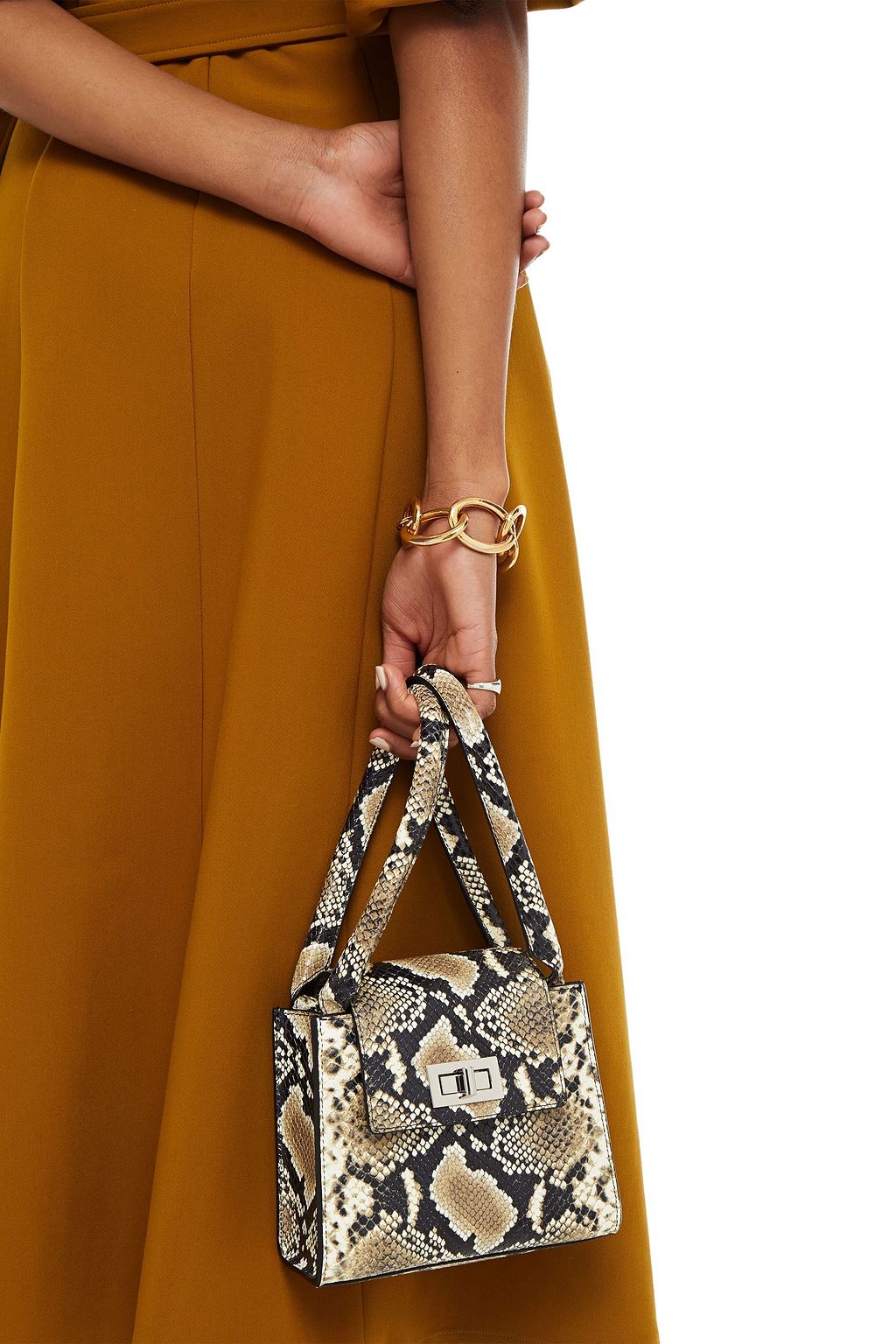BY FAR Sabrina croc-effect leather tote