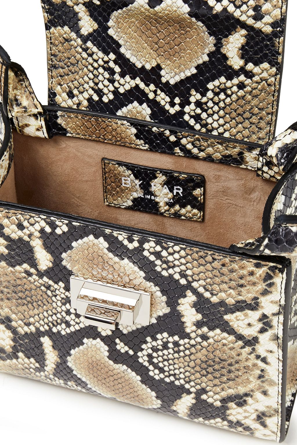 BY FAR Sabrina croc-effect leather tote