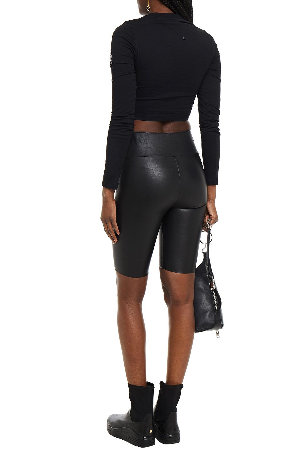 KENZO Cropped printed cotton-jersey top