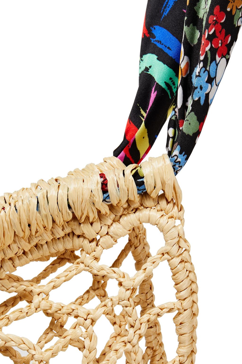 M MISSONI Crocheted faux raffia tote