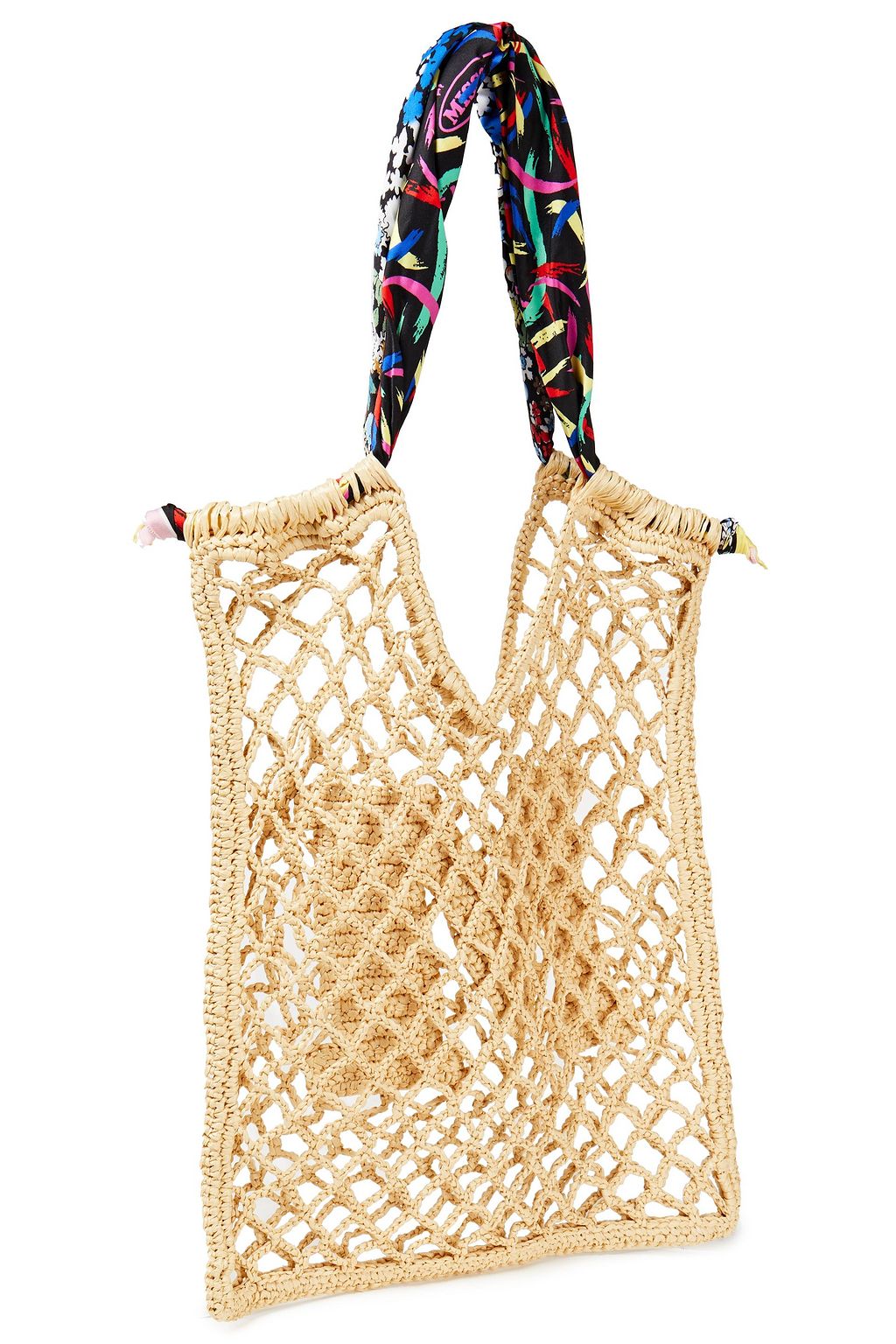 M MISSONI Crocheted faux raffia tote
