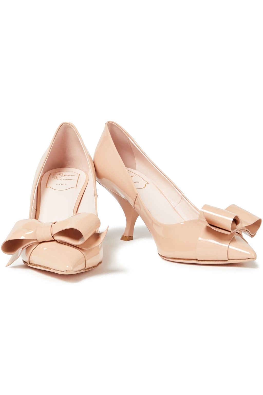 ROGER VIVIER Viv Bow patent-leather pumps