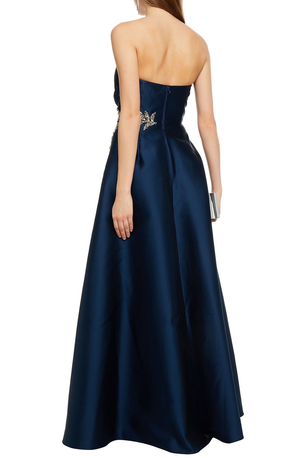 CAROLINA HERRERA Strapless embellished duchesse-satin gown