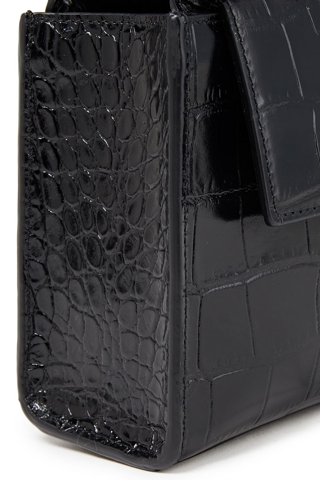 BY FAR Sabrina croc-effect leather tote