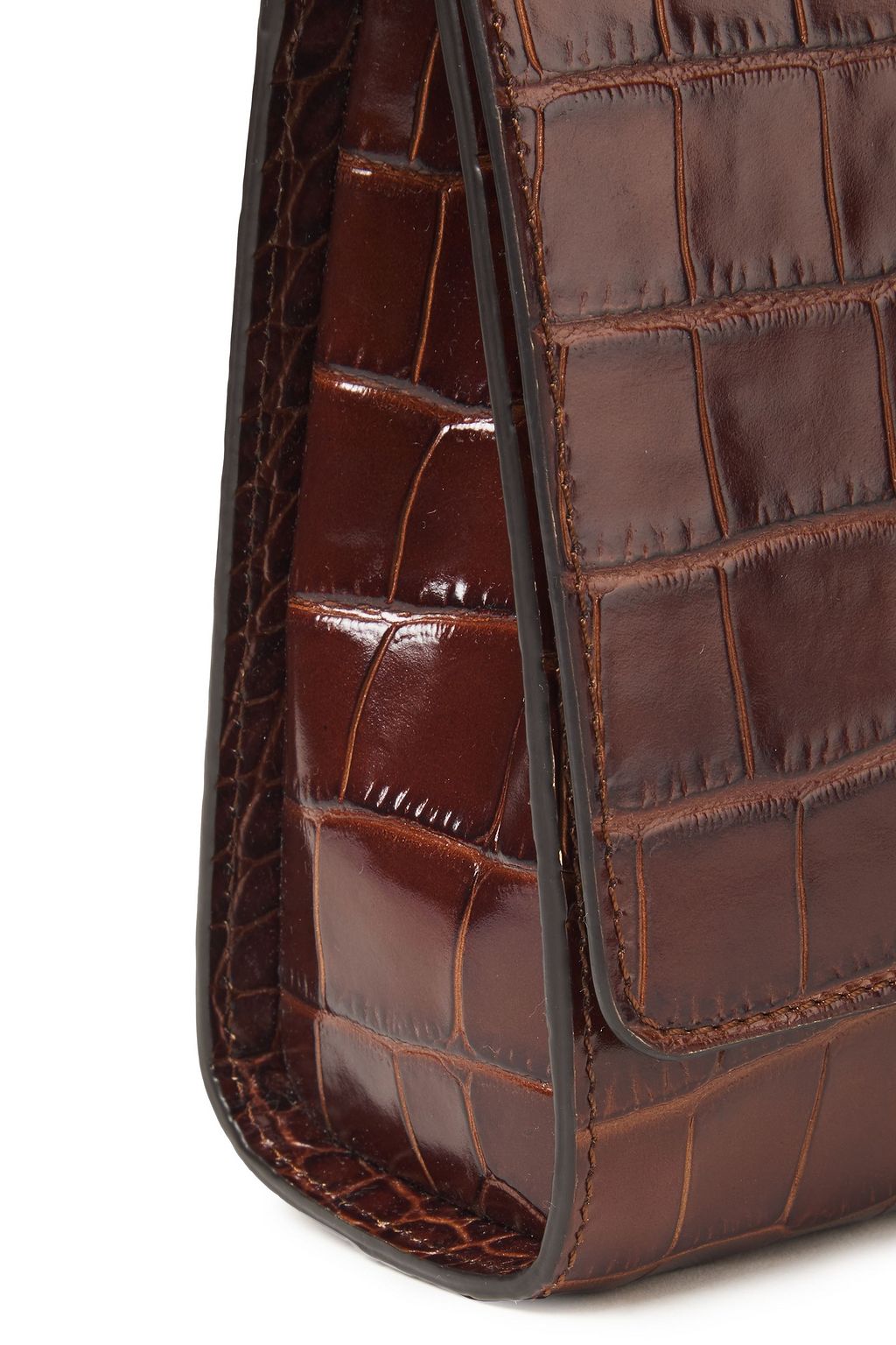 BY FAR Ball croc-effect leather tote