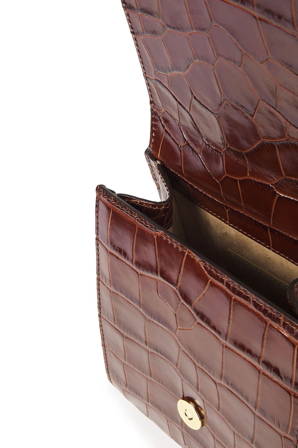 BY FAR Ball croc-effect leather tote