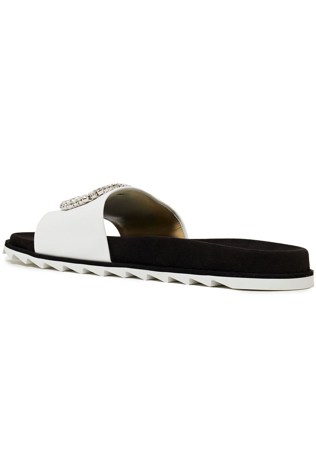 ROGER VIVIER Slidy Viv embellished leather slides