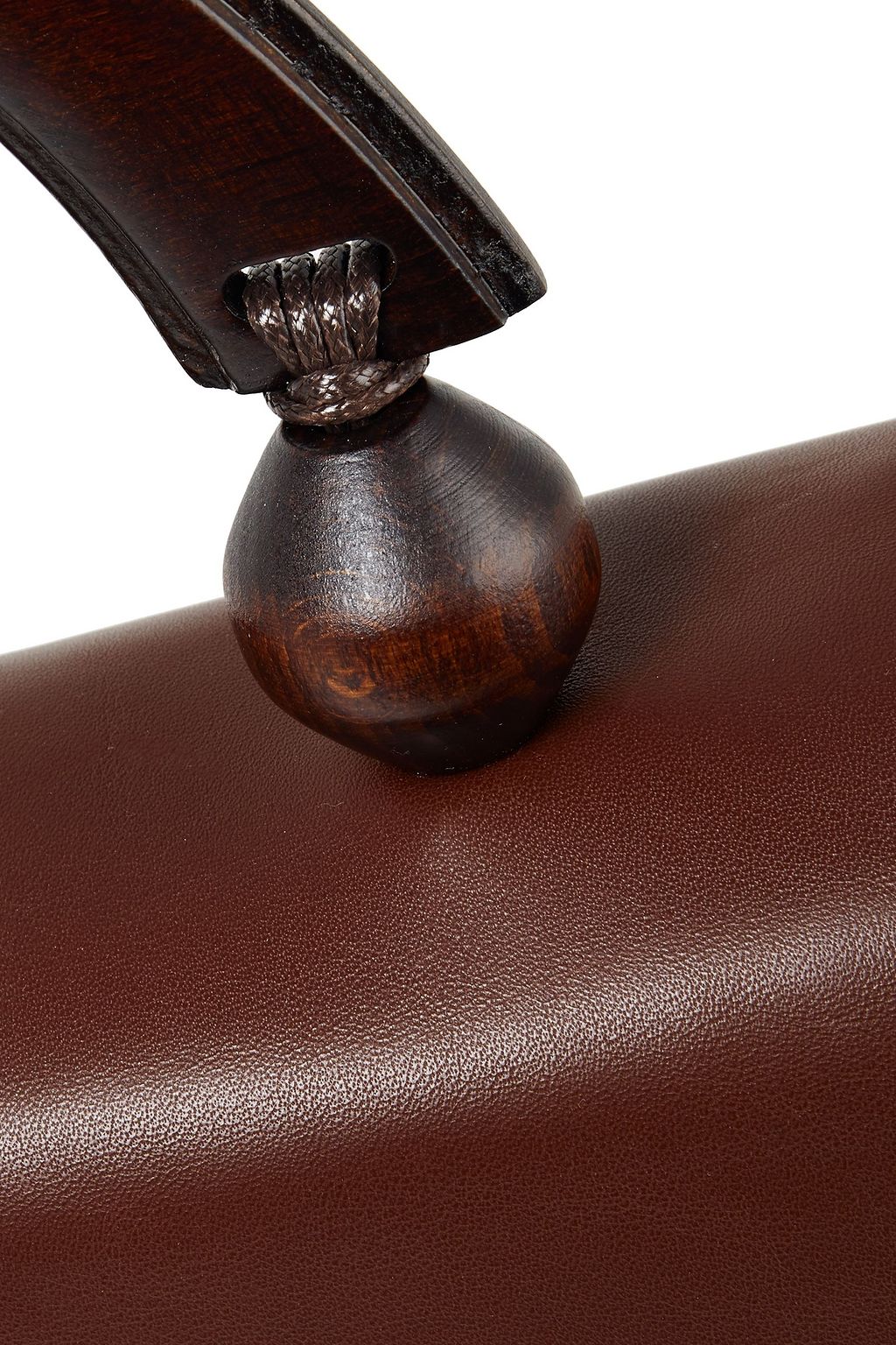 BY FAR Wood and leather tote