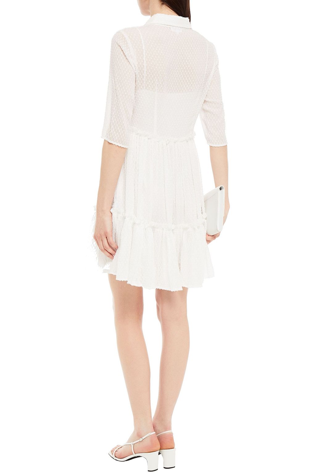 CLAUDIE PIERLOT Randall ruffled fil coupé mini dress