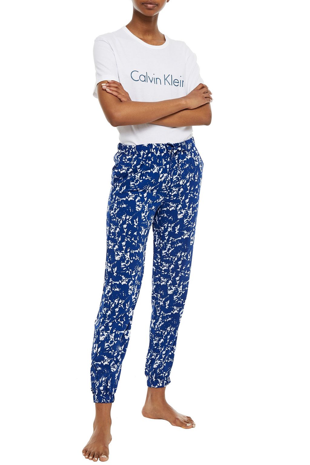 CALVIN KLEIN Printed twill pajama pants