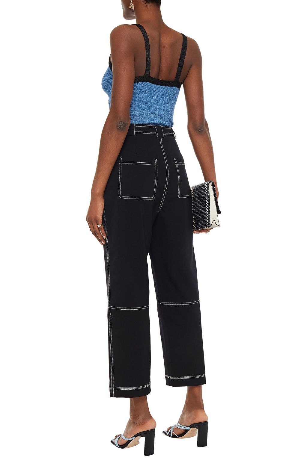 M MISSONI Metallic ribbed-knit camisole