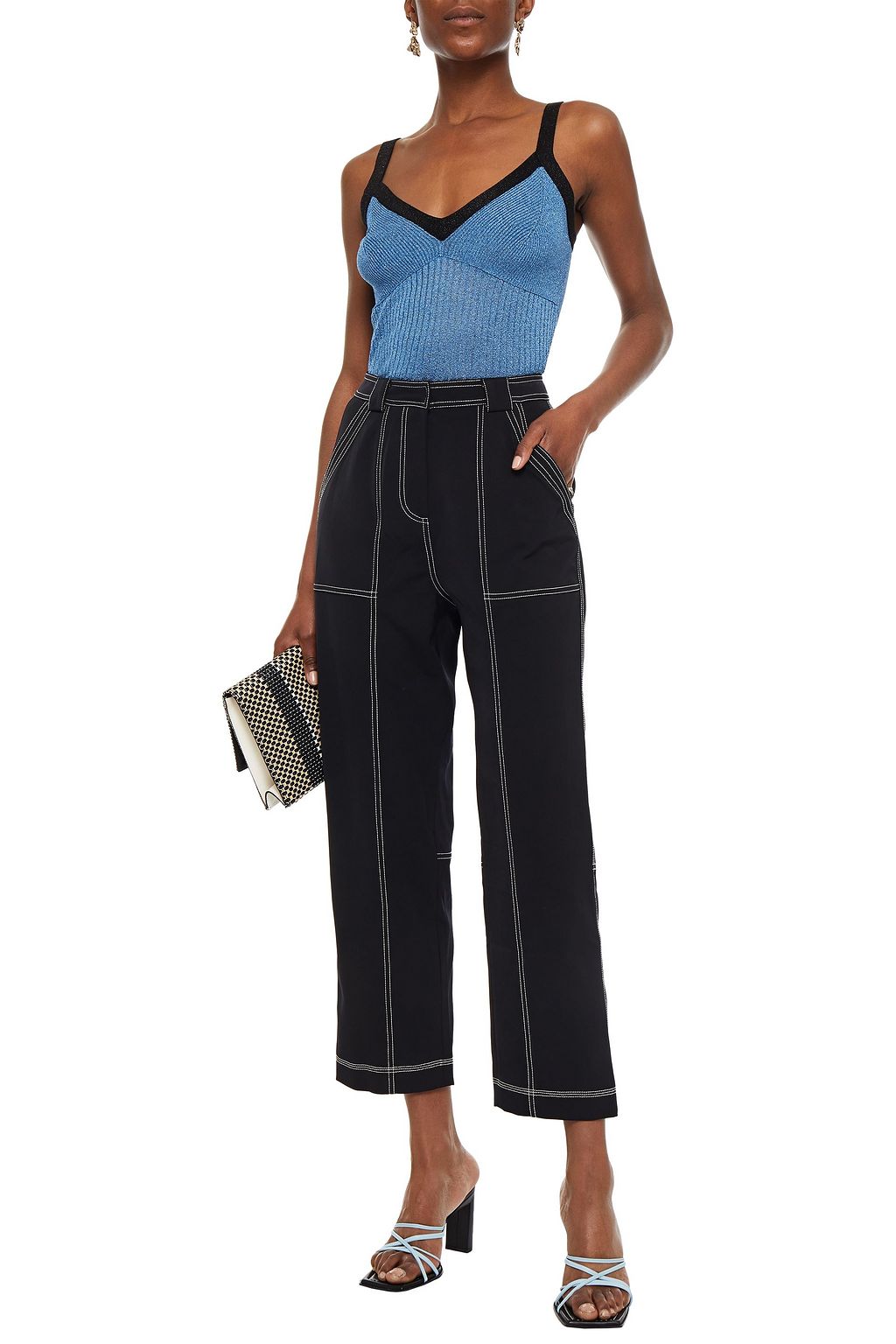 M MISSONI Metallic ribbed-knit camisole