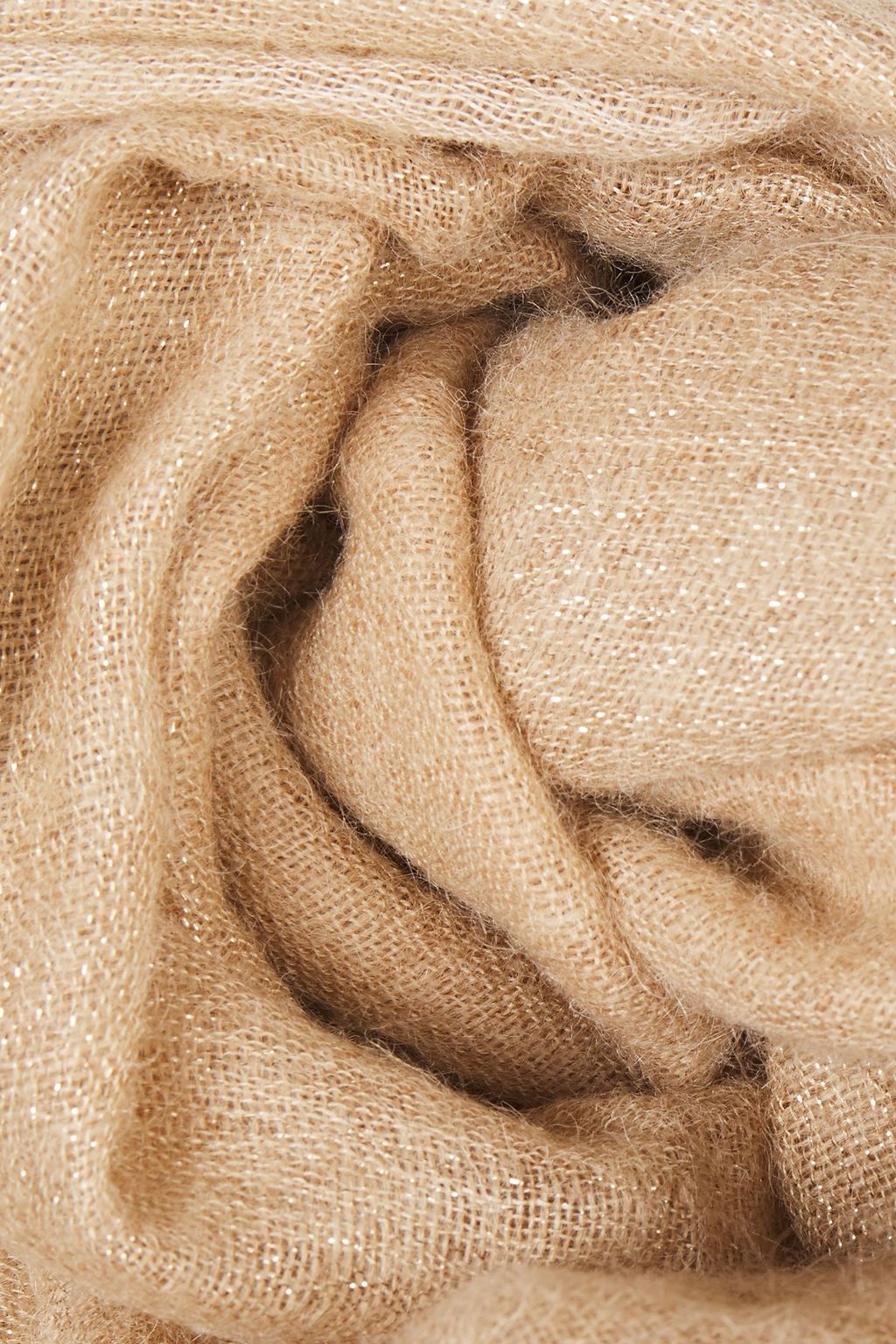 BRUNELLO CUCINELLI Frayed metallic gauze scarf