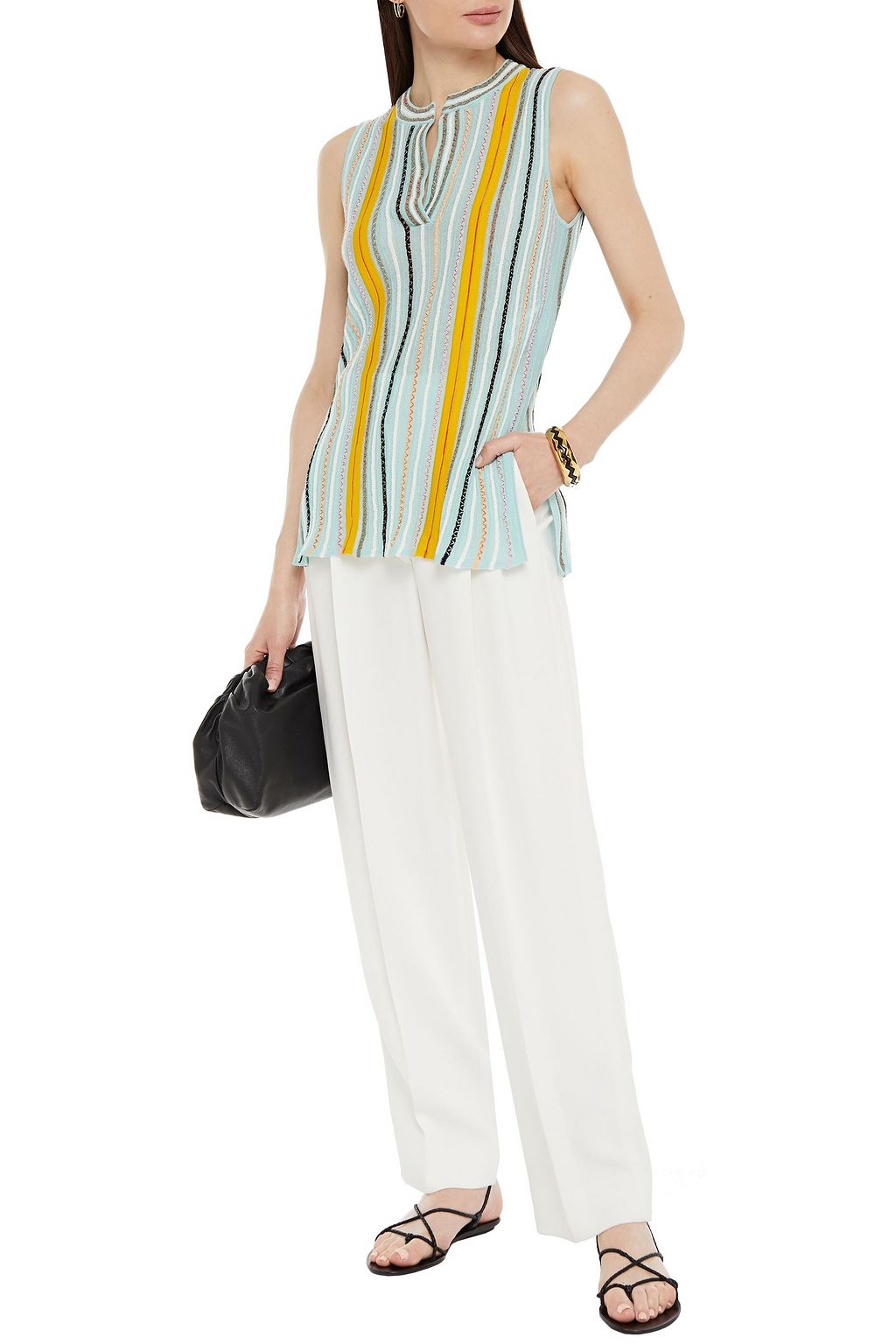 M MISSONI Striped cotton-blend top