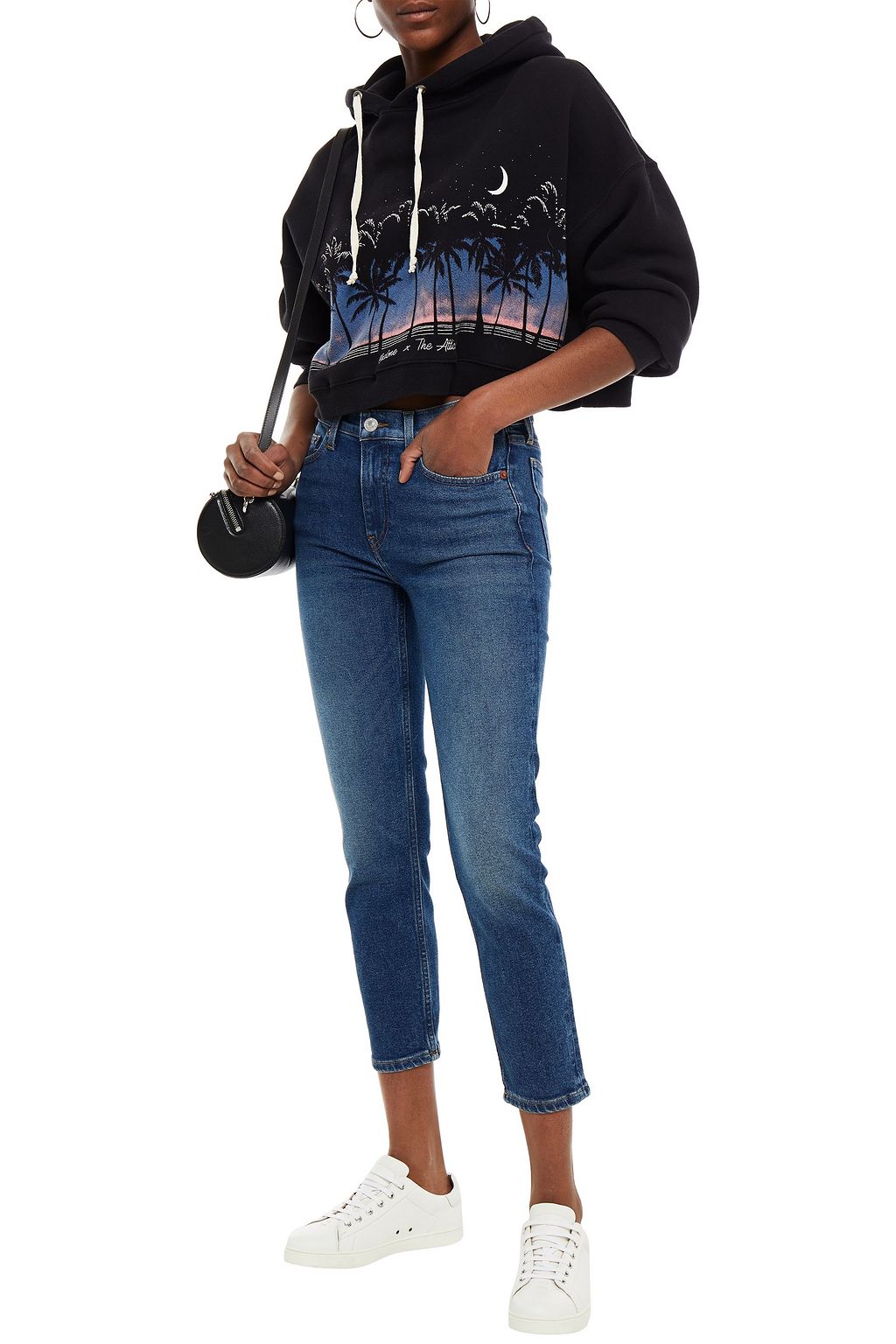 RE/DONE Cropped mid-rise slim-leg jeans