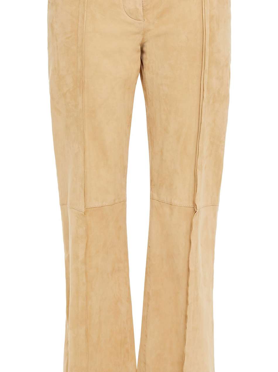 suede bootcut pants