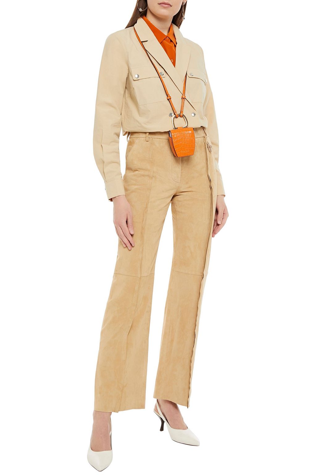 ACNE STUDIOS Suede bootcut pants