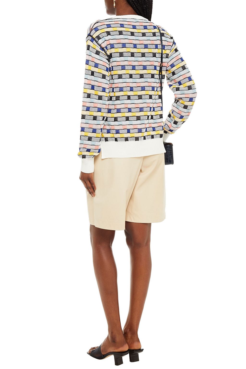 M MISSONI Crochet-knit cotton-blend sweater