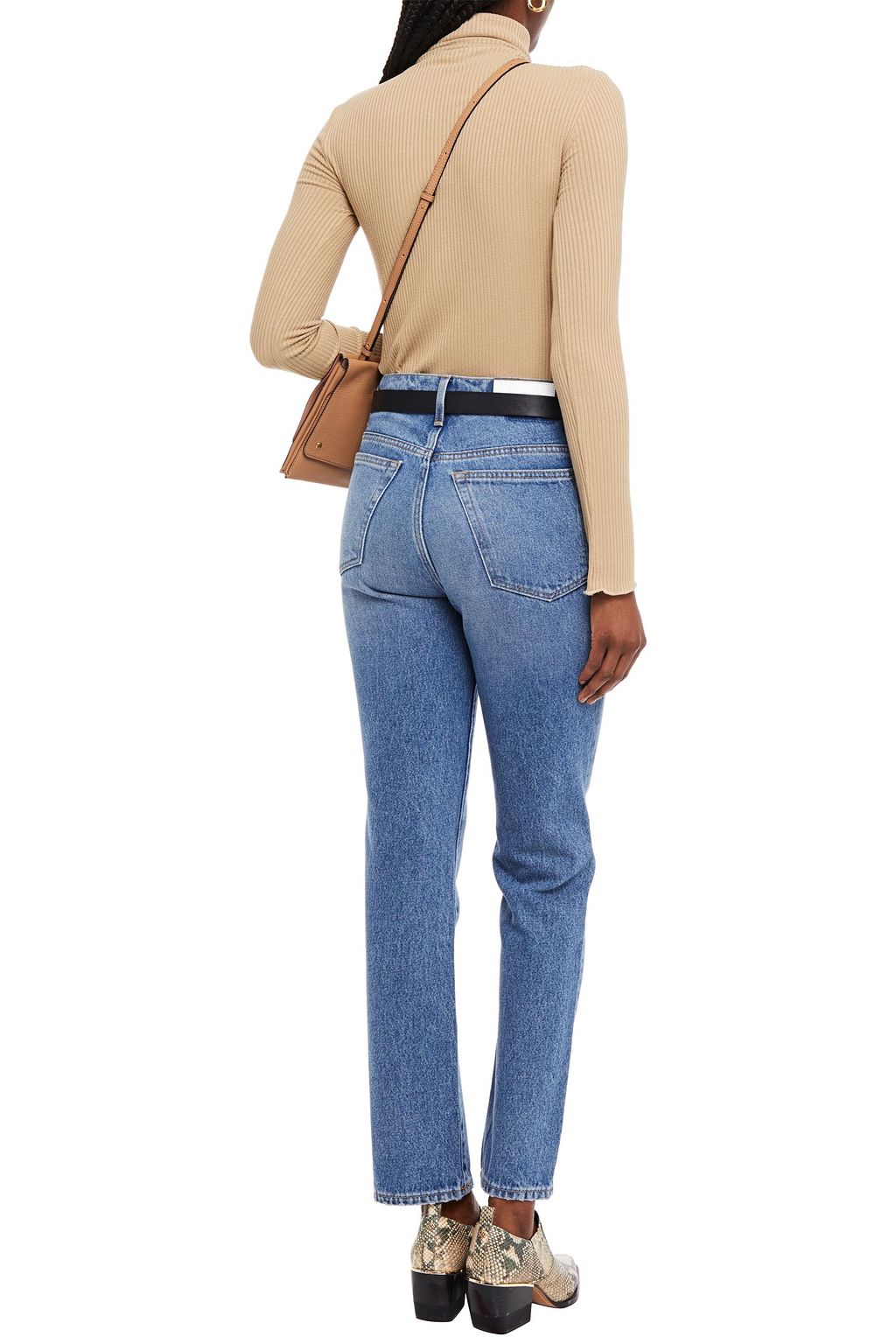 RE/DONE Ribbed modal-blend turtleneck top