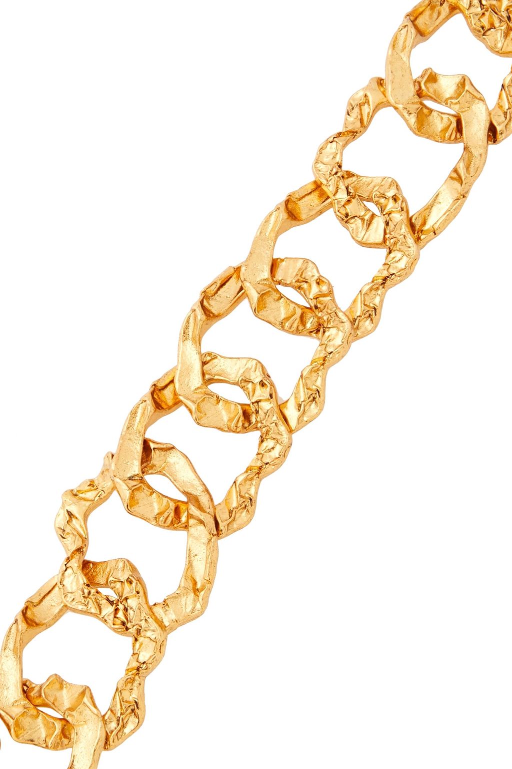 OSCAR DE LA RENTA Hammered gold-tone necklace
