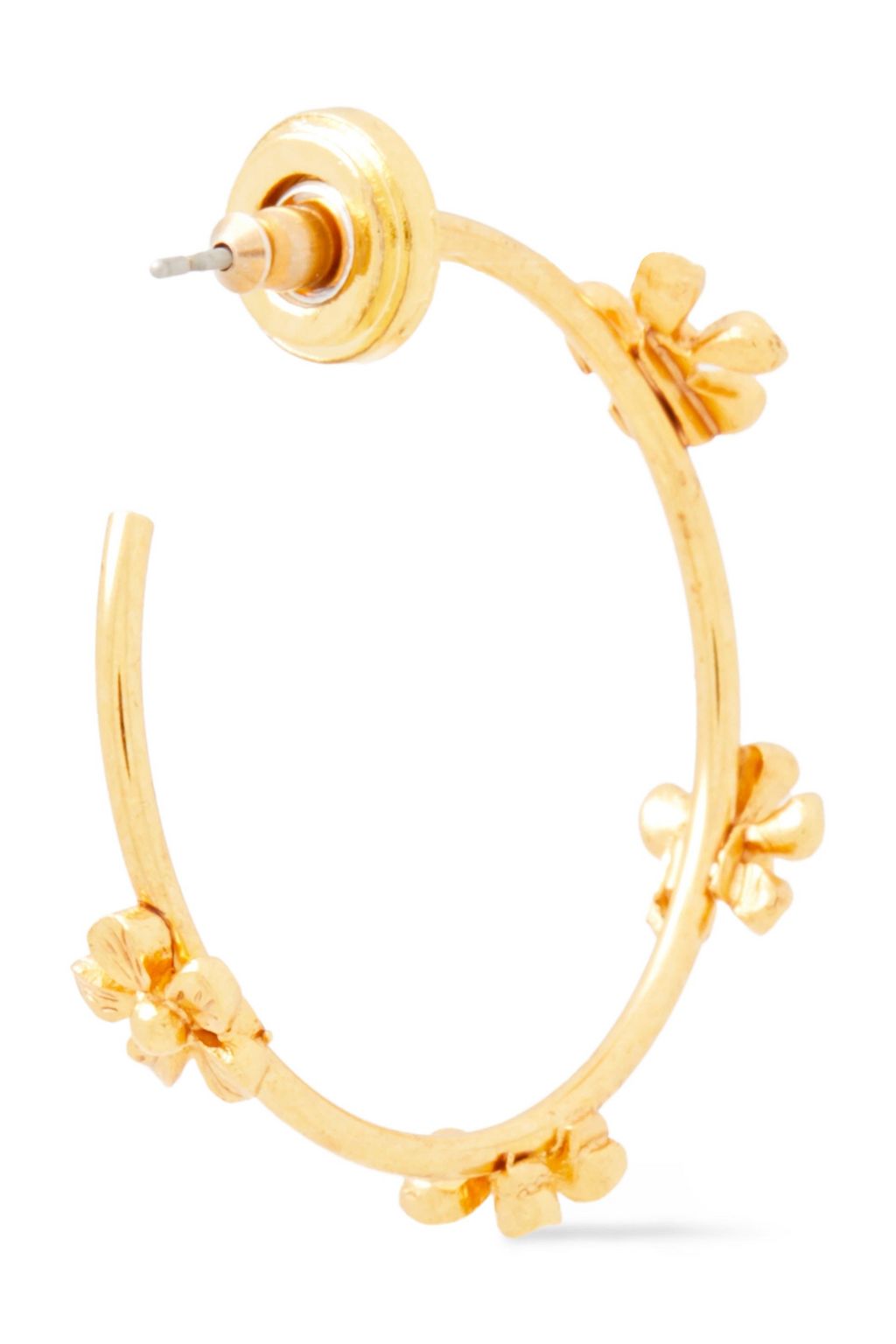 OSCAR DE LA RENTA Silver-tone hoop earrings