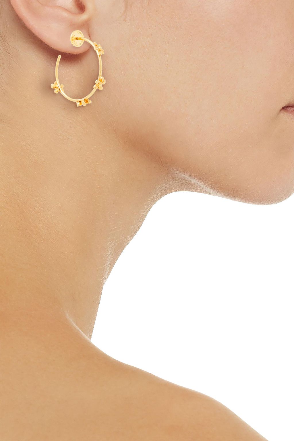 OSCAR DE LA RENTA Silver-tone hoop earrings