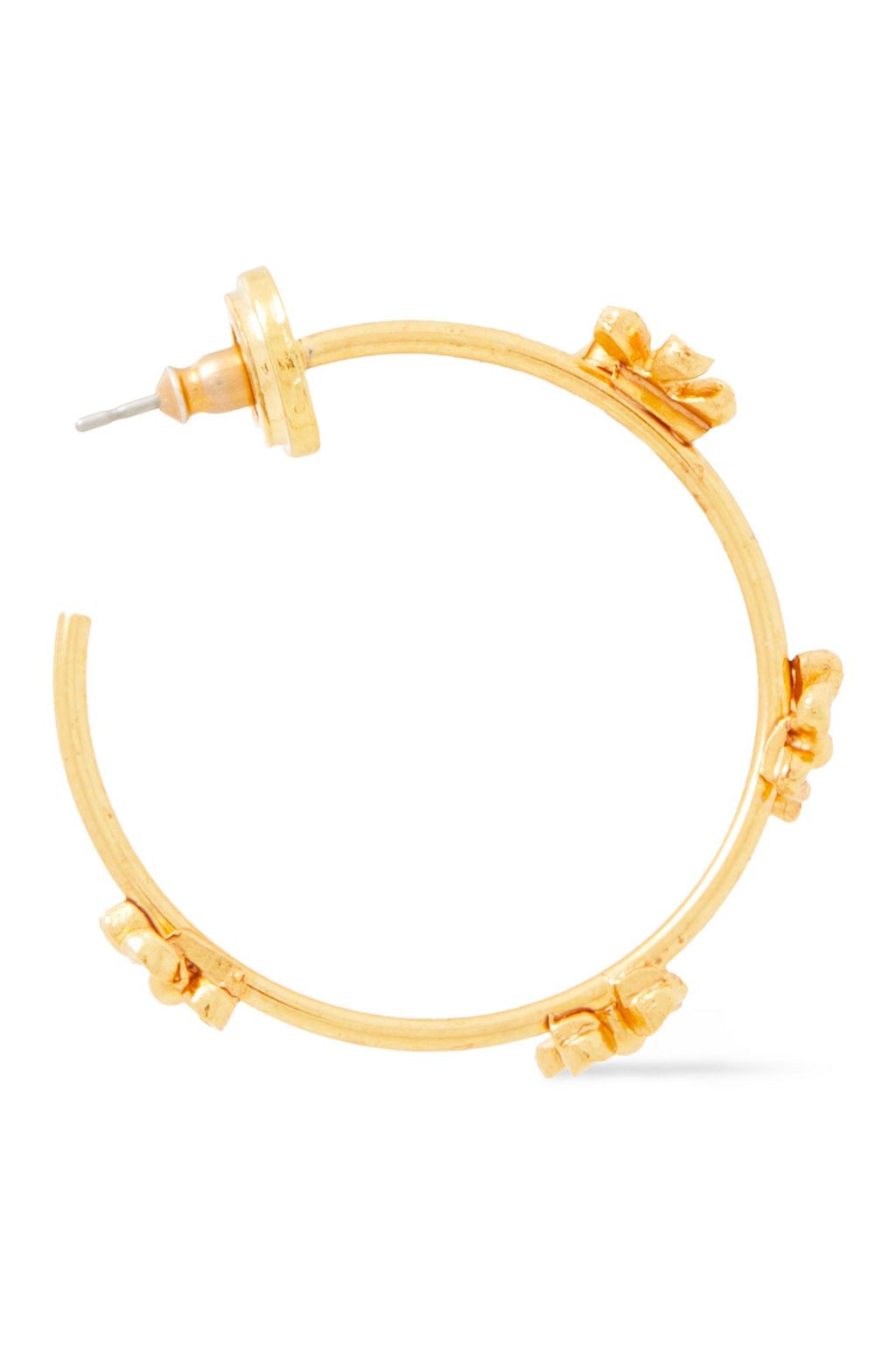OSCAR DE LA RENTA Silver-tone hoop earrings