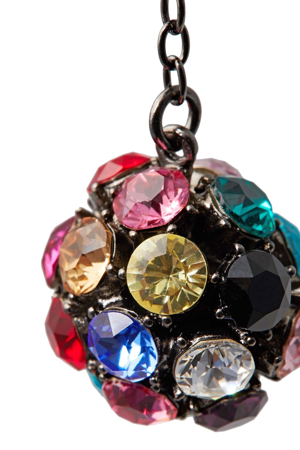 OSCAR DE LA RENTA Silver-tone crystal clip earrings