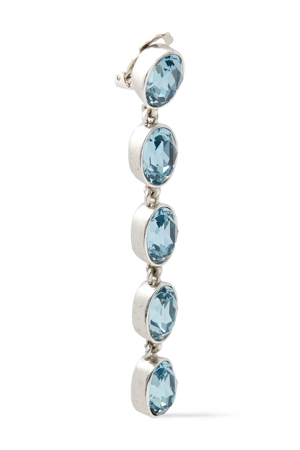 OSCAR DE LA RENTA Gold-tone crystal clip earrings