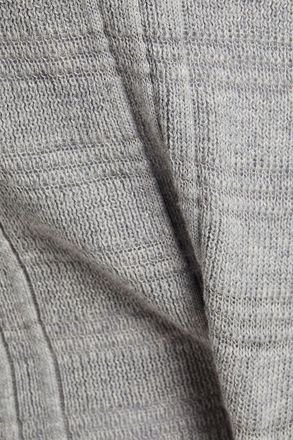 AUTUMN CASHMERE Ribbed cotton turtleneck sweater