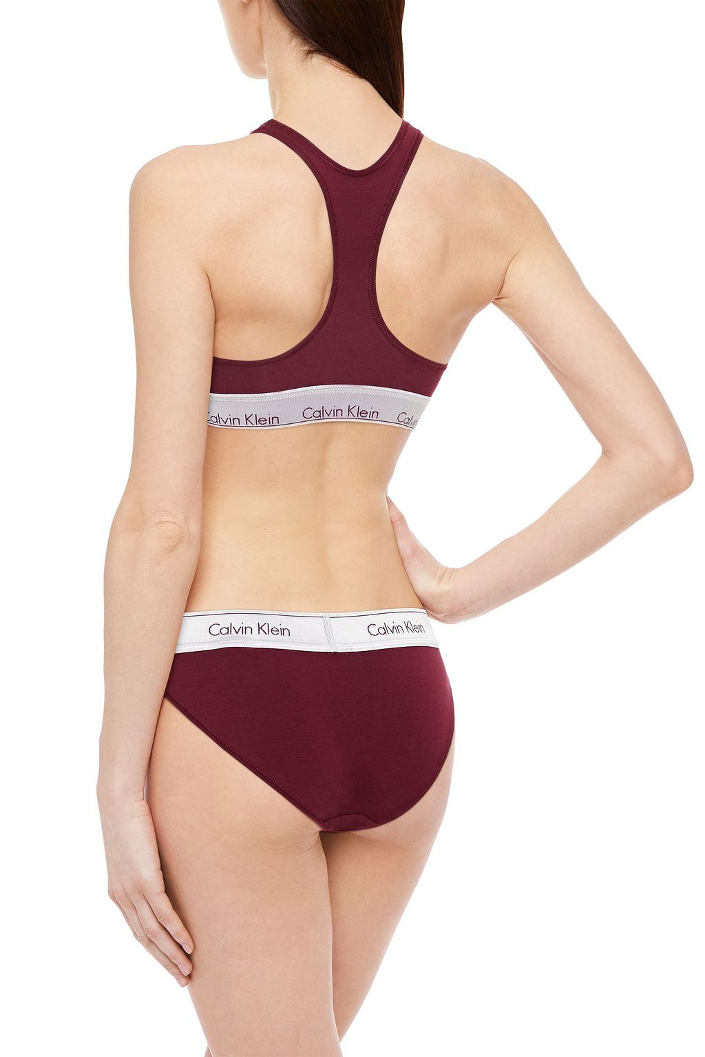 CALVIN KLEIN Monogram-trimmed stretch-cotton and modal-blend jersey mid-rise briefs
