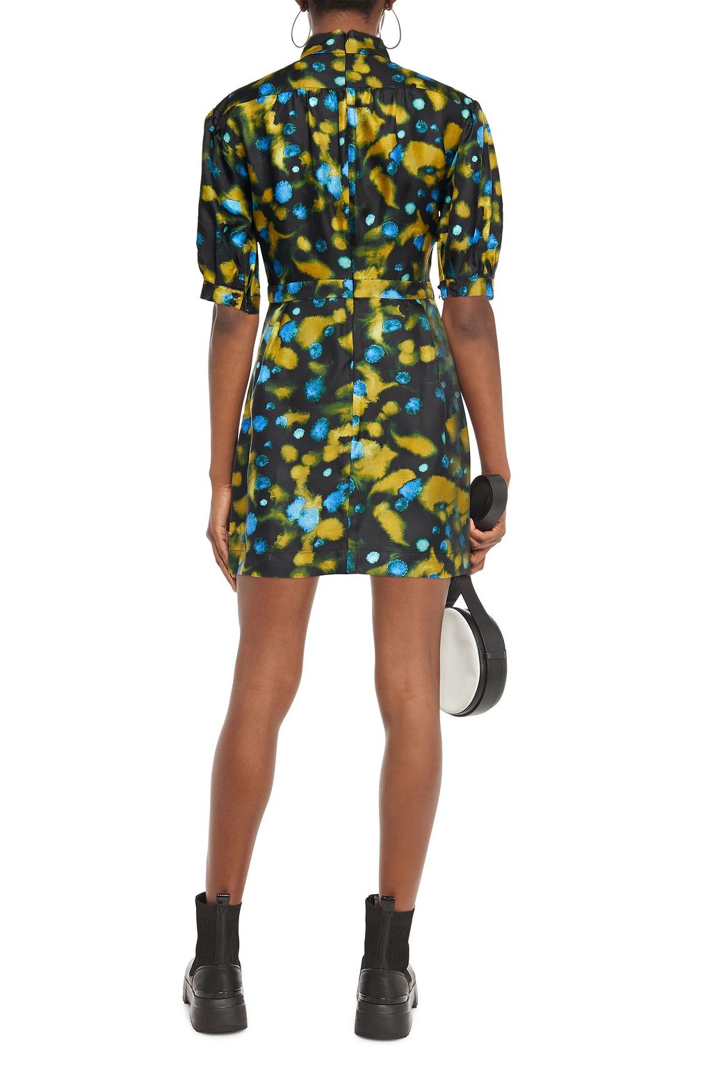 BAUM UND PFERDGARTEN Arya floral-print silk-twill mini dress