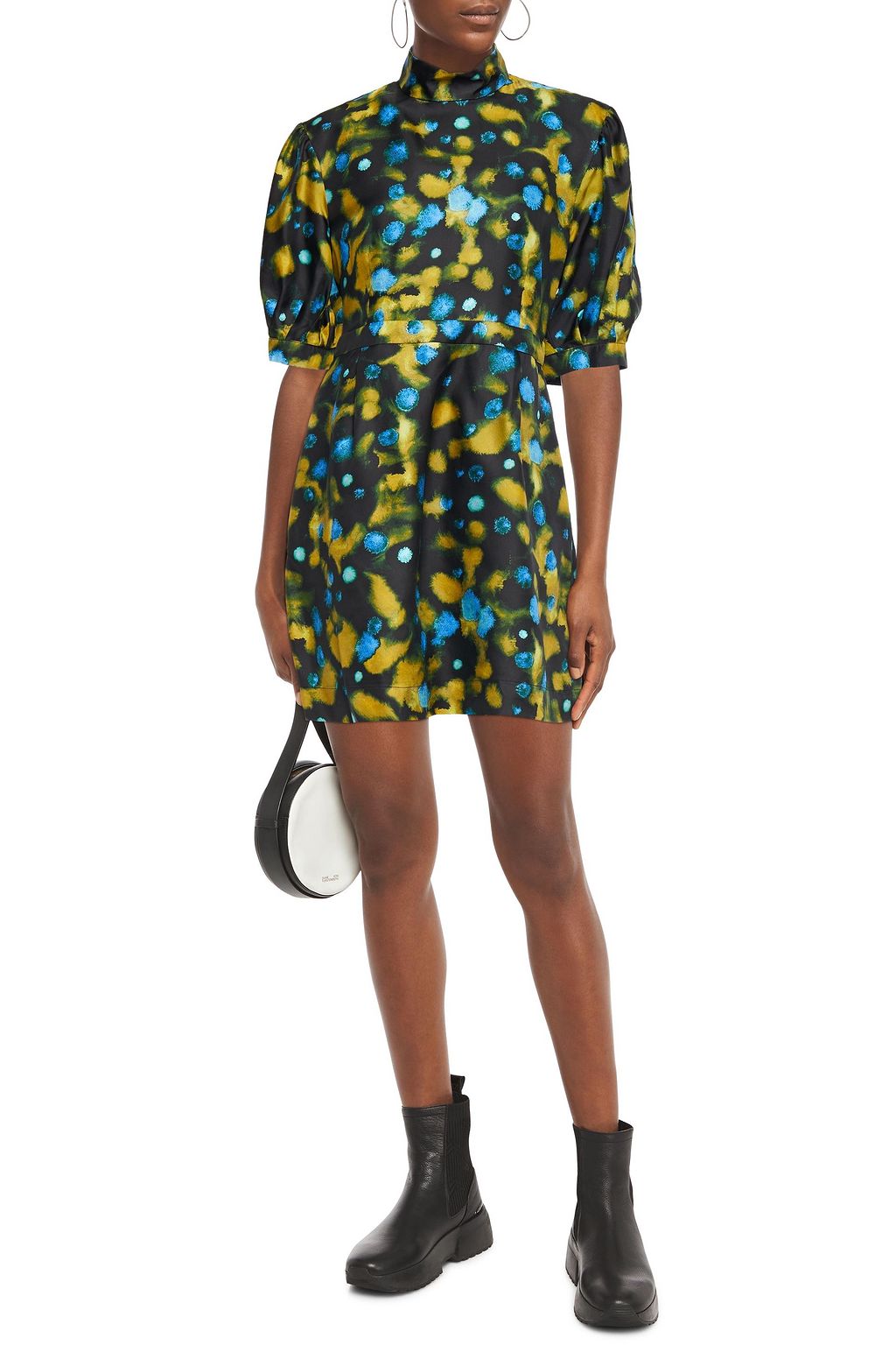 BAUM UND PFERDGARTEN Arya floral-print silk-twill mini dress