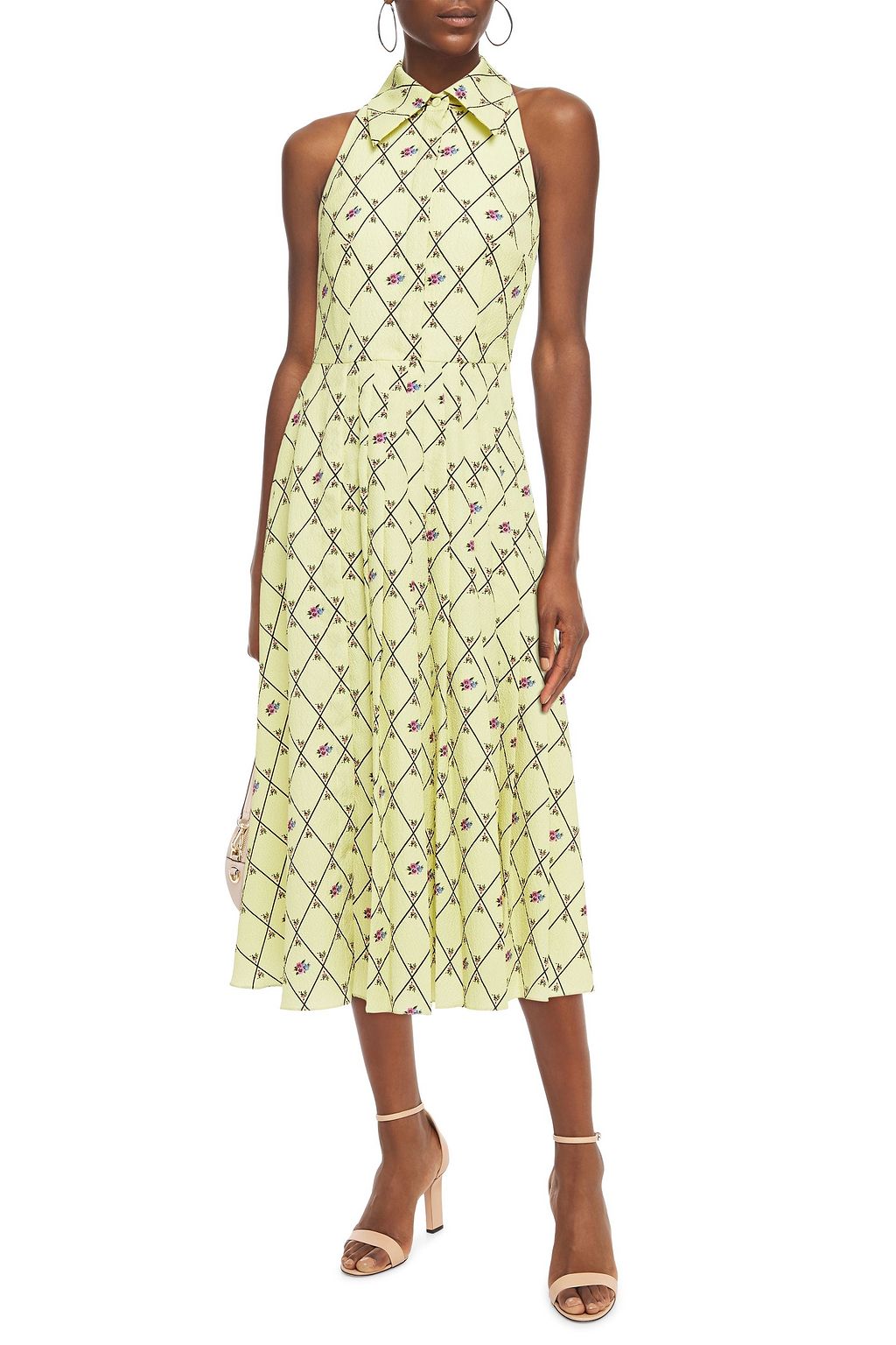 EMILIA WICKSTEAD Alvia printed textured-crepe midi dress