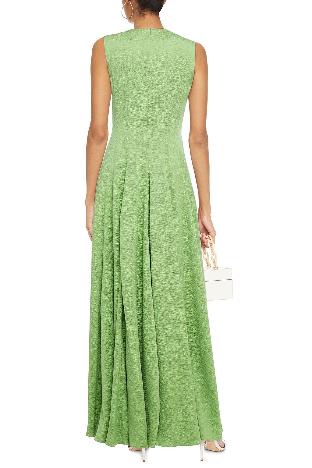 EMILIA WICKSTEAD Giordana gathered hammered silk-satin maxi dress