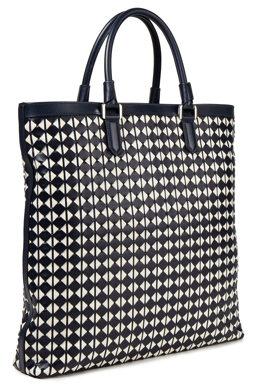 SERAPIAN Mosaico woven leather tote