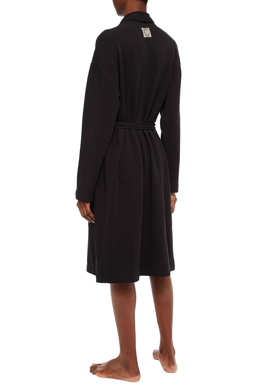 CALVIN KLEIN Printed French cotton-blend terry robe