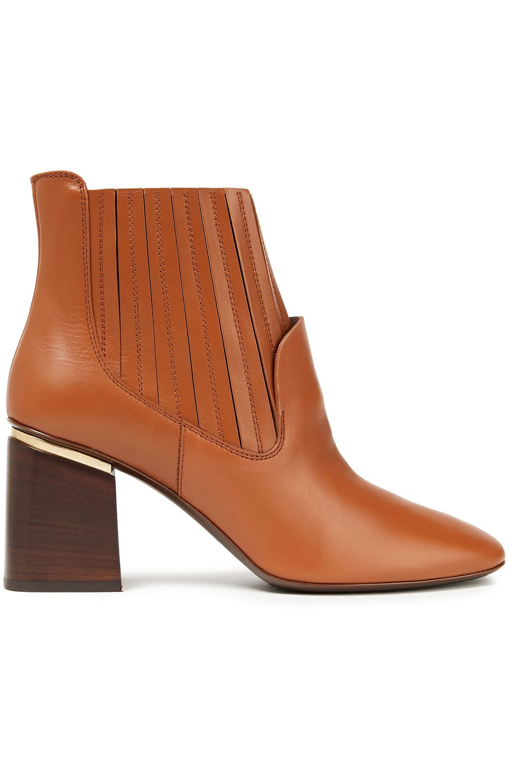 tan leather ankle boots low heel