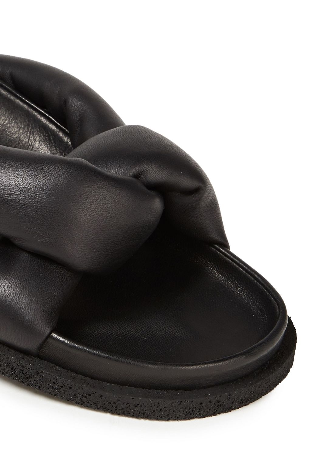 pilcro twisted leather slides