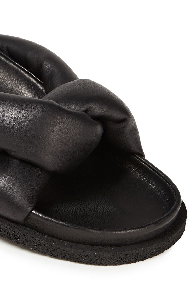 pilcro twisted leather slides