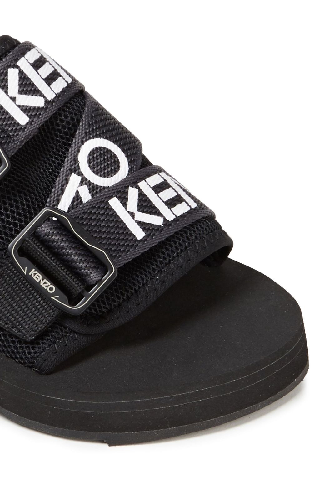 KENZO Logo-print mesh and canvas slides
