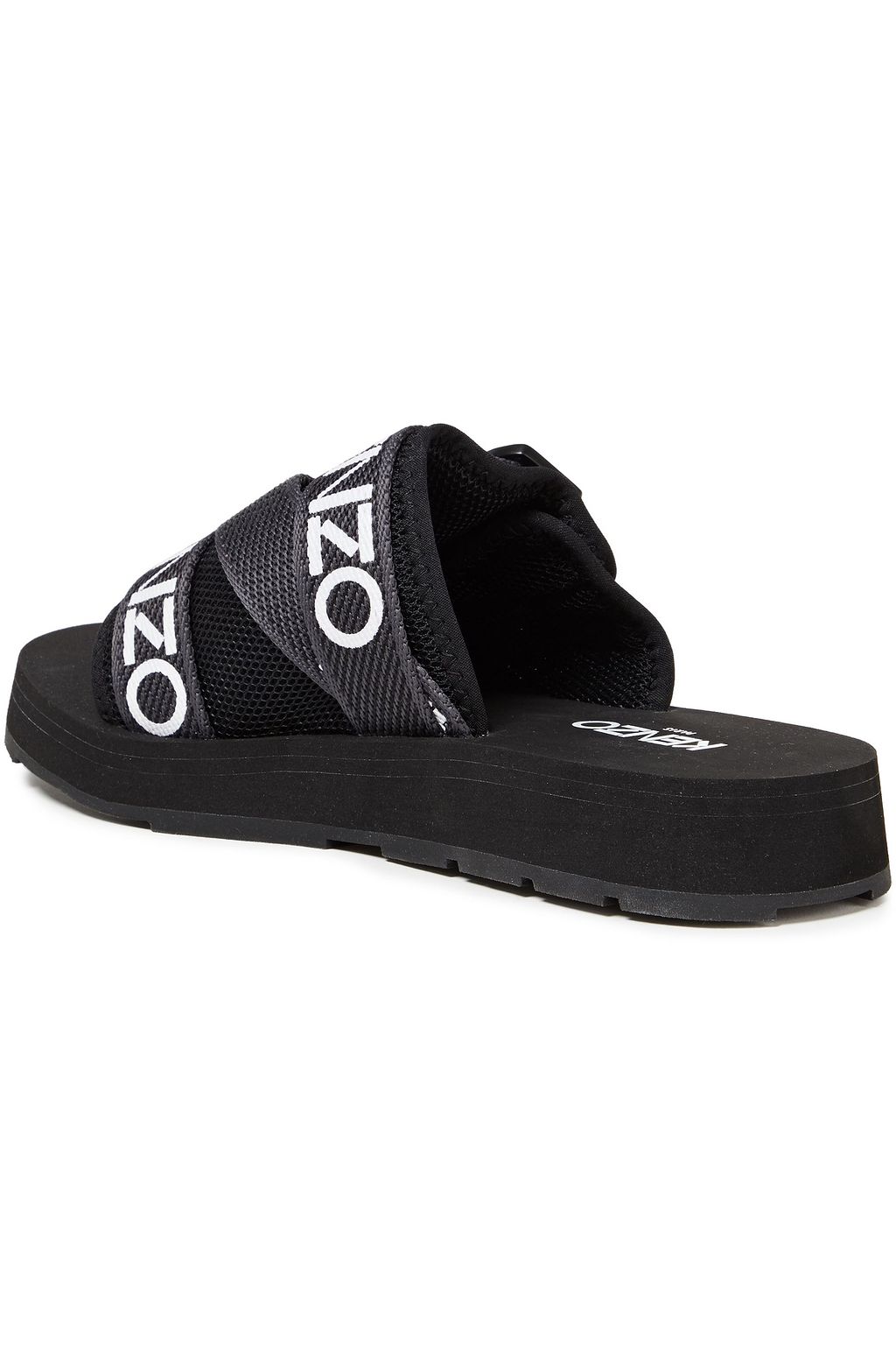 KENZO Logo-print mesh and canvas slides