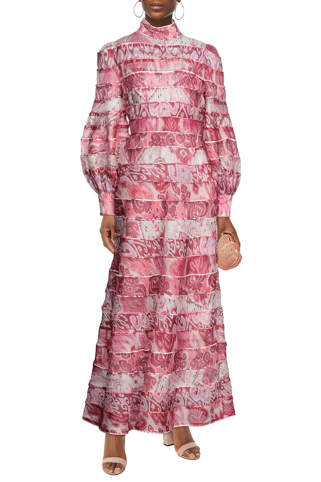 ZIMMERMANN Wavelength paneled printed linen and silk-blend maxi dress