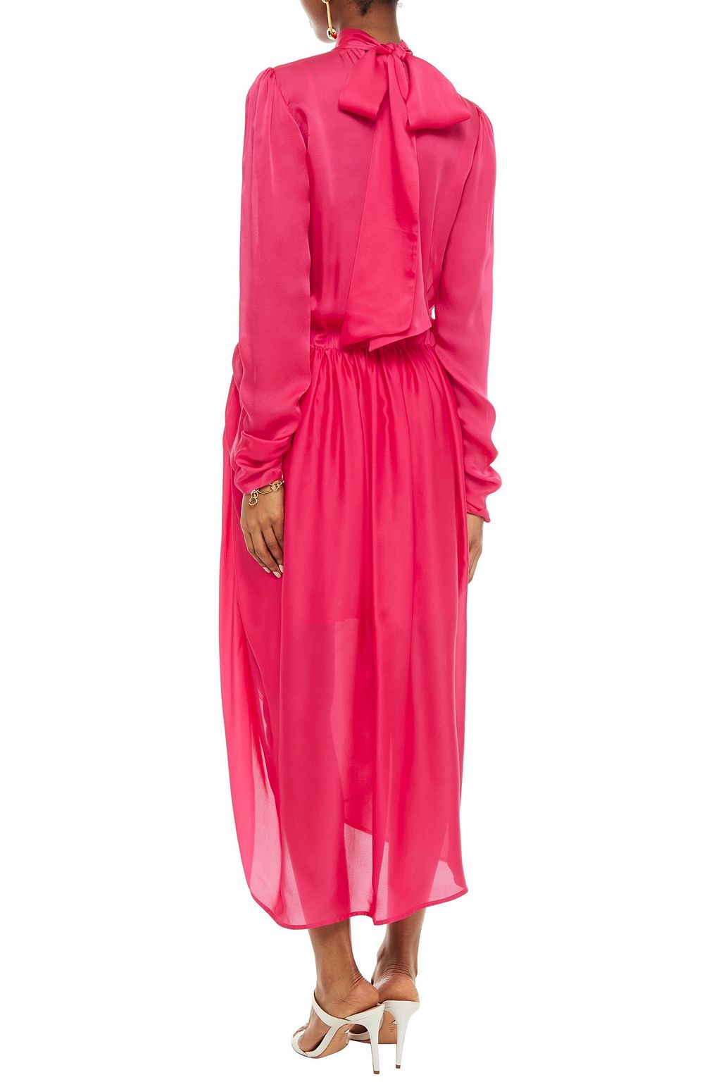 ZIMMERMANN Twist-front washed-silk midi dress
