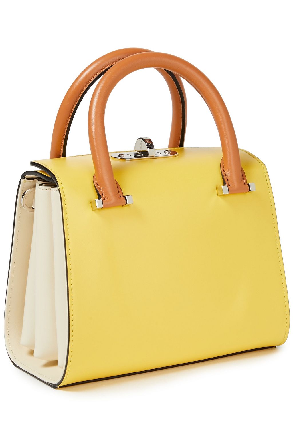SERAPIAN Villa two-tone leather tote