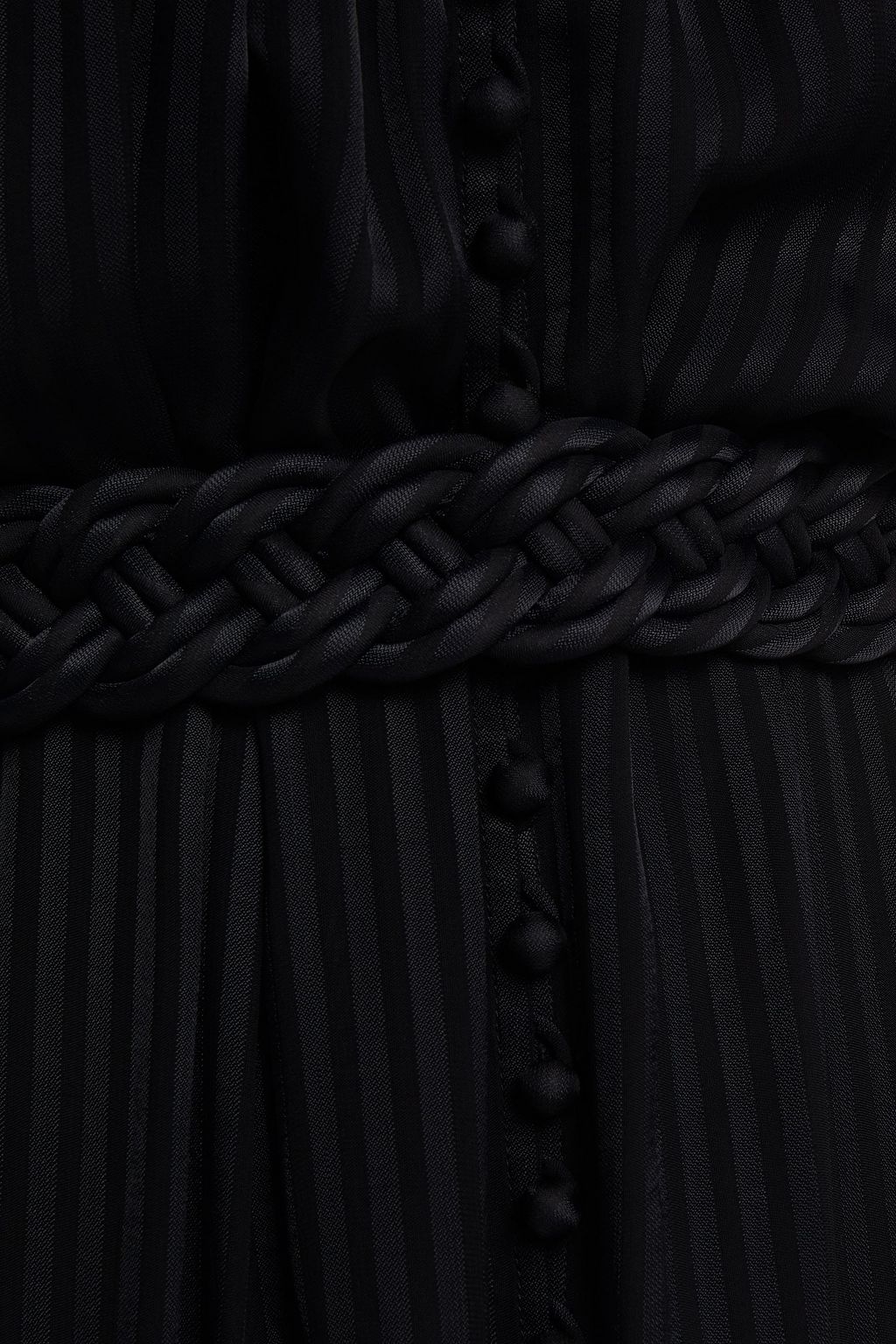 ZIMMERMANN Belted tiered striped jacquard midi dress